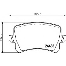 Колодки гальмівні (задні) VW Passat B6-B8 05-16/ CC B6-B7 08-16 (Lucas ) Q+