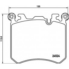 Колодки гальмівні (передні) BMW X5 (E70)/X6 (E71/E72) 06- (Brembo) Q+