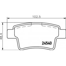 Колодки гальмівні (задні) Citroen C4 06- (Bosch) Q+