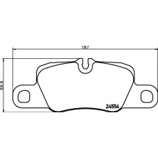 Колодки гальмівні (задні) Porsche Panamera 09- (Brembo)
