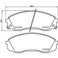 Колодки гальмівні (передні) Hyundai H-1 2.5 CRDi/Kia Carnival 06- Q+