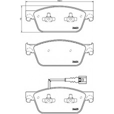 Колодки гальмівні (передні) VW T5 03-/T6 15- (Ate - Teves) Q+/(з датчиком)