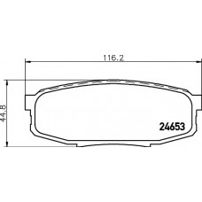 Колодки гальмівні (задні) Toyota Land Cruiser 200 08- (Advics)