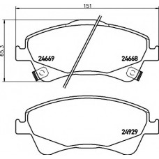 Колодки гальмівні (передні) Toyota Avensis 1.6-2.0 D-4D 08- (Bosch) Q+