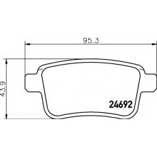Колодки гальмівні (задні) Renault Kangoo 08- (TRW)