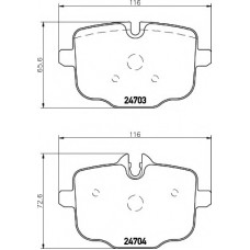 Колодки гальмівні (задні) BMW 5 (F10/F11/F18)/6 (F12/F13) 09- (TRW) Q+