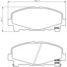 Колодки гальмівні (передні) Honda Accord VIII 07-/IX 12- (Akebono) Q+