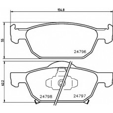 Колодки гальмівні (передні) Honda Accord VIII 08- (Teves) Q+
