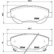 Колодки гальмівні (передні) Toyota Avensis 2.0D/2.2D 09- (Bosch) Q+