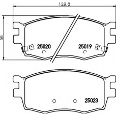 Колодки гальмівні (передні) Kia Rio II 05-/Hyundai i20 08-15/Accent 05-10 (Mando) Q+
