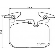 Колодки гальмівні (передні) BMW 1 (F20/F21)/ 3 (F30/F31/F34)/ i8 (I12) 11- (Brembo)