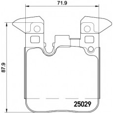 Колодки гальмівні (задні) BMW 1 (F20/F21)/ 3 (F30/F31/F34) 11- (Brembo) Q+
