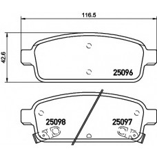 Колодки гальмівні (задні) Opel Astra J 09 - R16 (TRW) Q+