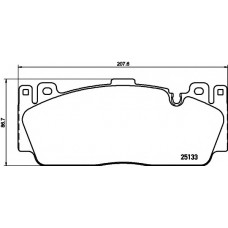 Колодки гальмівні (передні) BMW 5 (F10) 10-16/ 6 (F06/F13) 11- (Brembo)