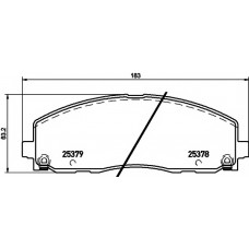 Колодки гальмівні (передні) Jeep Wrangler 17-/Fiat Freemont 11- (Akebono)
