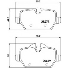 Колодки гальмівні (задні) Mini Countryman (R60)/Paceman (R61) 10-16  (Lucas) Q+