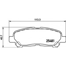 Колодки гальмівні (задні) Toyota Highlander/Kluger 07- (Akebono)