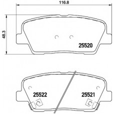 Колодки гальмівні (задні) Hyundai Santa Fe II 06-/Kia Sorento II 09- Q+