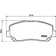 Колодки гальмівні (передні) Mazda CX-5 11- (Akebono)