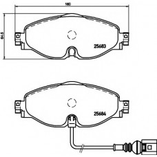 Колодки гальмівні (передні) Seat Leon/VW Golf VII 1.2TSI-2.0TDI 12- (TRW) Q+ (з датчиком)