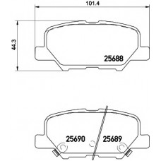 Колодки гальмівні (задні) Mitsubishi Outlander III/Mazda 6 12- (Akebono)