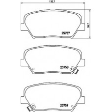 Колодки гальмівні (передні) Hyundai Santa Fe 10-/Grandeur 11-/Kia Sorento 09-/Carens 13- (mando)