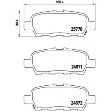 Колодки гальмівні (задні) Nissan Juke/Leaf 10-/X-Trail 13- (Akebono)