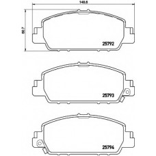 Колодки гальмівні (передні) Honda Accord IX/X 12-/HR-V 15- (Akebono)