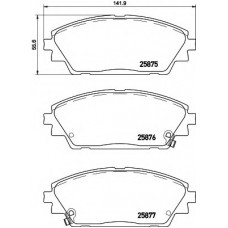 Колодки гальмівні (передні) Mazda 3 13-/CX-3 15-