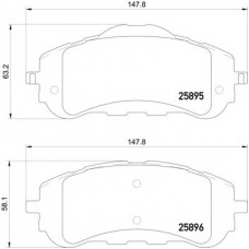 Колодки гальмівні (передні) Peugeot 308 II 1.2-2.0D 13- (Bosch) Q+