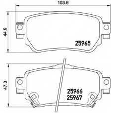 Колодки гальмівні (задні) Renault Kadjar/ Koleos/Nissan Qashqai/ X-trail13-/Leaf 17- (TRW)