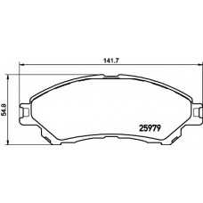 Колодки гальмівні (передні) Suzuki SX4/ Vitara 1.4 T/1.6 14- (Akebono)