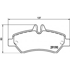 Колодки гальмівні (задні) MB Sprinter 209-319 CDI/VW Crafter 30-35 06- (Bosch) Q+ (з датчиками)