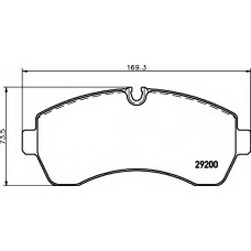 Колодки гальмівні (передні) MB Sprinter 509-515CDI/VW Crafter 50 06- (спарка) (Brembo) Q+