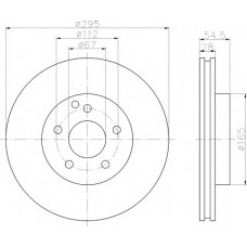 Диск гальмівний (передній) MB E-class (W211/S211) 02-09 (295x28) PRO+