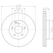 Диск гальмівний (передній) MB E-class (W211/S211) 02-09 (295x28) PRO+