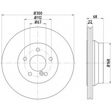 Диск гальмівний (задній) MB E-class (W211/W212/S211/S212) 02-09 (300x22) PRO+