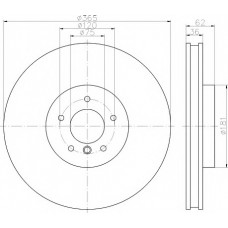 Диск гальмівний (передній) BMW X5 (E70/F15) 06-/X6 (E71/F16) 07- (365x36) PRO+
