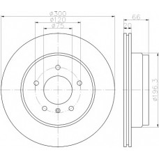 Диск гальмівний (задній) BMW 3 (F30/F31)/ 4 (F32/F36) 11- (300x20) PRO