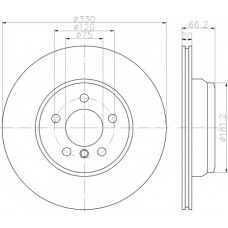 Диск гальмівний (задній) BMW 3 (F30/F31)/ 4 (F32/F36) 11- (330x20) PRO