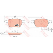 Колодка гальм. диск. AUDI 100 (44, 44Q, C3, 4A, C4) передн. (вир-во TRW)