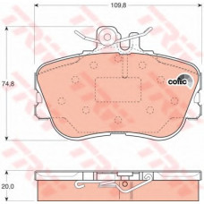 Колодка гальм. диск. MB C-CLASS (W202) передн. (вир-во TRW)