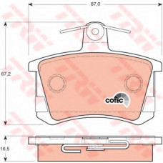 Колодка гальм. диск. AUDI 100 (44, 44Q, C3, 4A, C4) задн. (вир-во TRW)