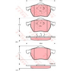 Колодка гальм. диск. AUDI A3, SEAT IBIZA III, SKODA, VW передн. (вир-во TRW)