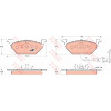 Колодка гальм. диск. AUDI A3, SEAT, SKODA, VW передн. (вир-во TRW)