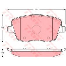 Колодка гальм. диск. SKODA ROOMSTER, VW POLO передн. (вир-во TRW)