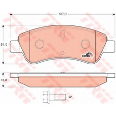 Колодка гальм. диск. CITROEN C3, C4, DS3 PEUGEOT 206, 207 передн. (вир-во TRW)