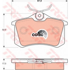 Колодка гальм. диск. AUDI, CITROEN, FIAT, FORD, LANCIA, PEUGEOT, SEAT, VW задн. (вир-во TRW)