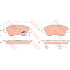 Колодка гальм. диск. OPEL CORSA C (F08, F68) передн. (вир-во TRW)