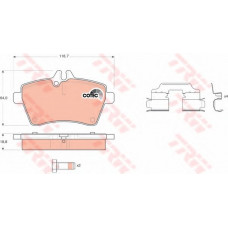 Колодка гальм. диск. MERCEDES A-CLASS (W169) передн. (вир-во TRW)